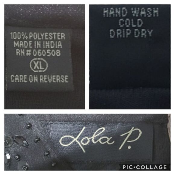 Lola P. Chiffon Shift Colorful Floral C
Black Dress Embellished Neck Pullover XL - Picture 16 of 16